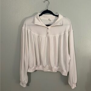 Aerie White Button-Up Top